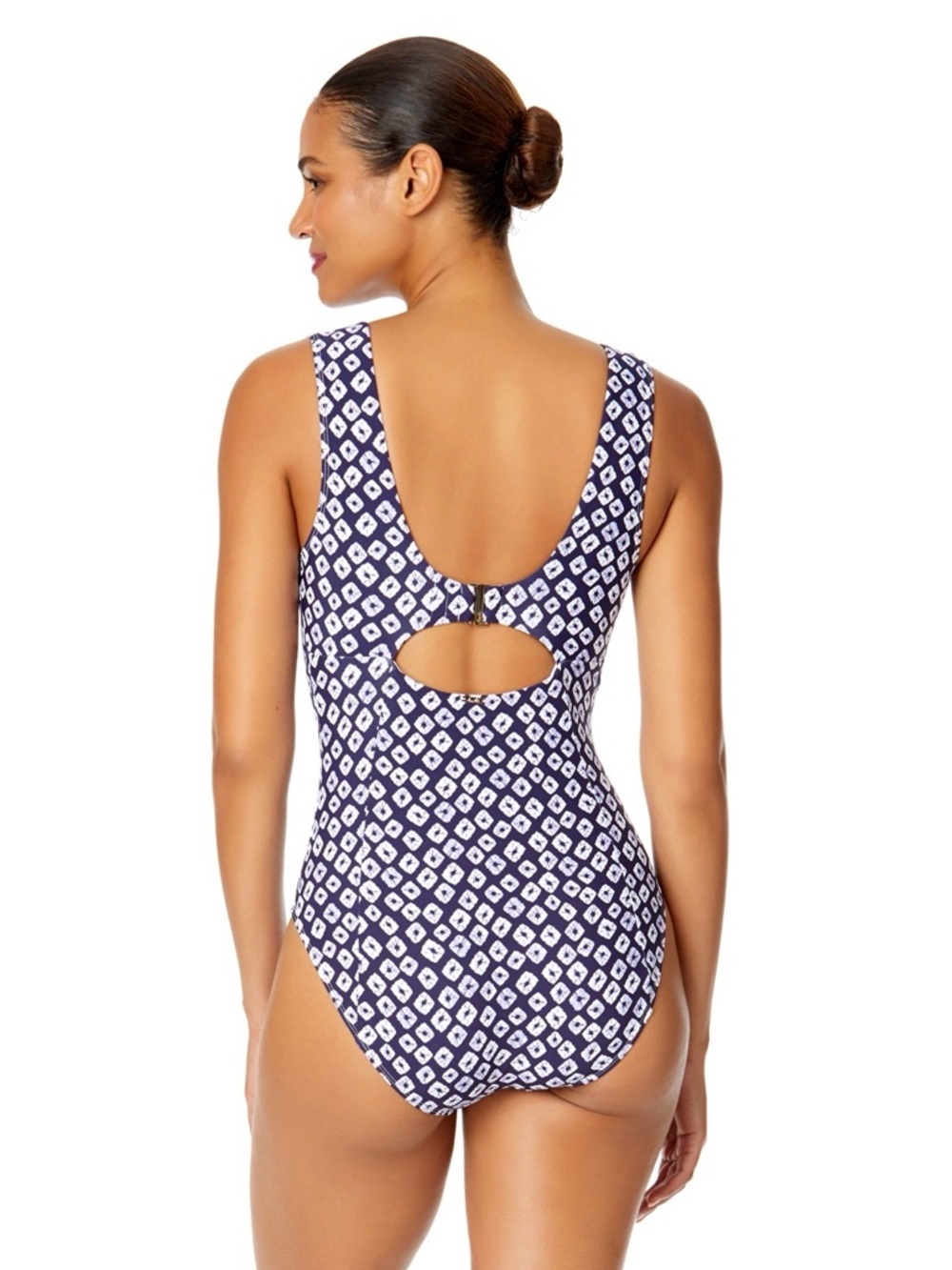 Anne Cole NWT Shibori Geo Underwire Panel One-Piece Swimsuit - Picture 2 of 7